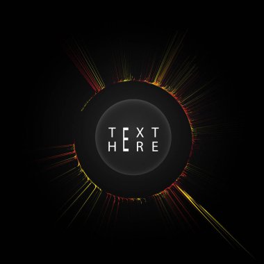 Yaratıcı vektör çizgileri ve soyut sanat çemberi tasarımları