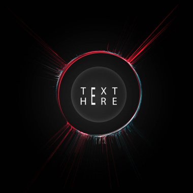 Yaratıcı vektör çizgileri ve soyut sanat çemberi tasarımları