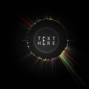 Yaratıcı vektör çizgileri ve soyut sanat çemberi tasarımları