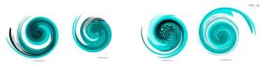 Modern soyut grafik öğelerinin toplanması. Girdap vektör arka planı. Logo tasarımı, broşürler veya sunumlar için şablonlar. Vektör çizimi