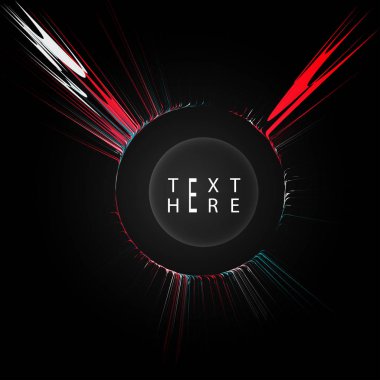 Yaratıcı vektör çizgileri ve soyut sanat çemberi tasarımları