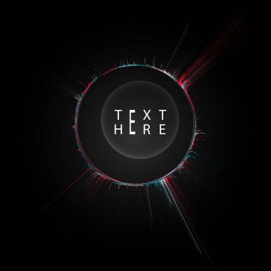 Yaratıcı vektör çizgileri ve soyut sanat çemberi tasarımları