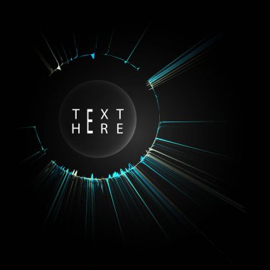 Yaratıcı vektör çizgileri ve soyut sanat çemberi tasarımları