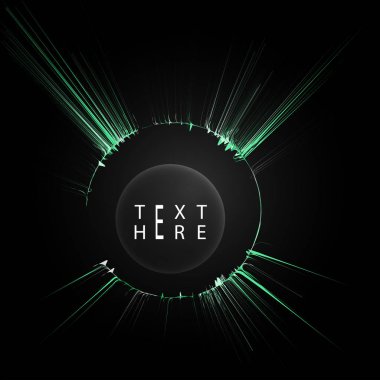 Yaratıcı vektör çizgileri ve soyut sanat çemberi tasarımları