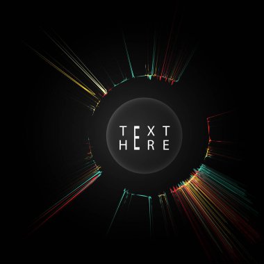 Yaratıcı vektör çizgileri ve soyut sanat çemberi tasarımları