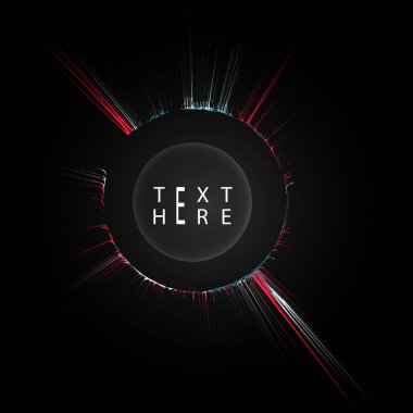 Yaratıcı vektör çizgileri ve soyut sanat çemberi tasarımları