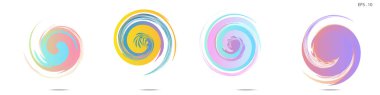 Modern soyut grafik öğelerinin toplanması. Girdap vektör arka planı. Logo tasarımı, broşürler veya sunumlar için şablonlar. Vektör çizimi