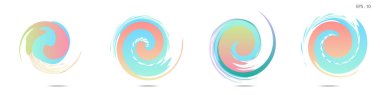 Modern soyut grafik öğelerinin toplanması. Girdap vektör arka planı. Logo tasarımı, broşürler veya sunumlar için şablonlar. Vektör çizimi