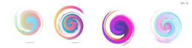 Modern soyut grafik öğelerinin toplanması. Girdap vektör arka planı. Logo tasarımı, broşürler veya sunumlar için şablonlar. Vektör çizimi