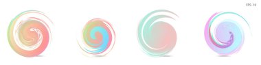 Modern soyut grafik öğelerinin toplanması. Girdap vektör arka planı. Logo tasarımı, broşürler veya sunumlar için şablonlar. Vektör çizimi