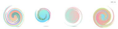 Modern soyut grafik öğelerinin toplanması. Girdap vektör arka planı. Logo tasarımı, broşürler veya sunumlar için şablonlar. Vektör çizimi