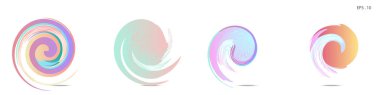 Modern soyut grafik öğelerinin toplanması. Girdap vektör arka planı. Logo tasarımı, broşürler veya sunumlar için şablonlar. Vektör çizimi