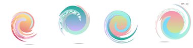 Modern soyut grafik öğelerinin toplanması. Girdap vektör arka planı. Logo tasarımı, broşürler veya sunumlar için şablonlar. Vektör çizimi