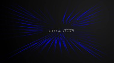 Dalgalı fütüristik mavi çizgilerin soyut arka planı. Mavi çizgi soyut vektörün arka planını oluşturur