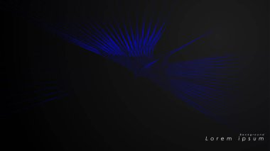 Dalgalı fütüristik mavi çizgilerin soyut arka planı. Mavi çizgi soyut vektörün arka planını oluşturur