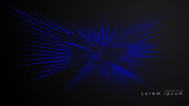 Dalgalı fütüristik mavi çizgilerin soyut arka planı. Mavi çizgi soyut vektörün arka planını oluşturur