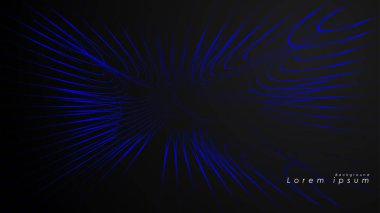 Dalgalı fütüristik mavi çizgilerin soyut arka planı. Mavi çizgi soyut vektörün arka planını oluşturur