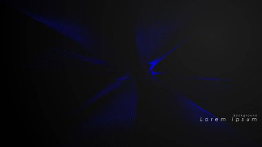 Dalgalı fütüristik mavi çizgilerin soyut arka planı. Mavi çizgi soyut vektörün arka planını oluşturur