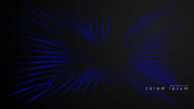 Dalgalı fütüristik mavi çizgilerin soyut arka planı. Mavi çizgi soyut vektörün arka planını oluşturur