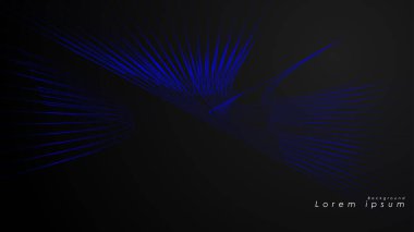 Dalgalı fütüristik mavi çizgilerin soyut arka planı. Mavi çizgi soyut vektörün arka planını oluşturur