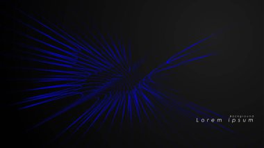 Dalgalı fütüristik mavi çizgilerin soyut arka planı. Mavi çizgi soyut vektörün arka planını oluşturur