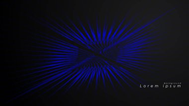 Dalgalı fütüristik mavi çizgilerin soyut arka planı. Mavi çizgi soyut vektörün arka planını oluşturur