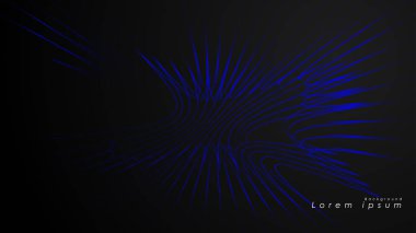 Dalgalı fütüristik mavi çizgilerin soyut arka planı. Mavi çizgi soyut vektörün arka planını oluşturur