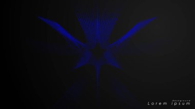 Dalgalı fütüristik mavi çizgilerin soyut arka planı. Mavi çizgi soyut vektörün arka planını oluşturur