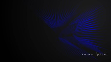 Dalgalı fütüristik mavi çizgilerin soyut arka planı. Mavi çizgi soyut vektörün arka planını oluşturur