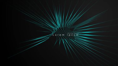 Dalgalı fütüristik mavi çizgilerin soyut arka planı