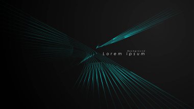 Dalgalı fütüristik mavi çizgilerin soyut arka planı