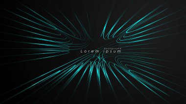 Dalgalı fütüristik mavi çizgilerin soyut arka planı