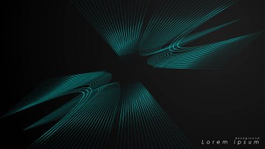 Dalgalı fütüristik mavi çizgilerin soyut arka planı