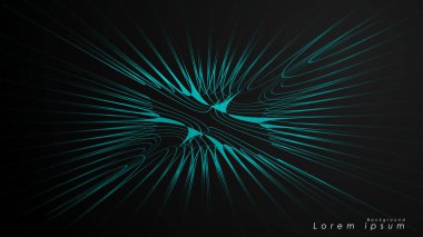 Dalgalı fütüristik mavi çizgilerin soyut arka planı