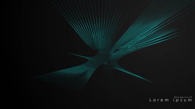 Dalgalı fütüristik mavi çizgilerin soyut arka planı