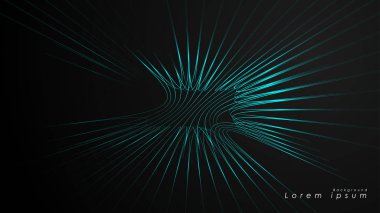 Dalgalı fütüristik mavi çizgilerin soyut arka planı