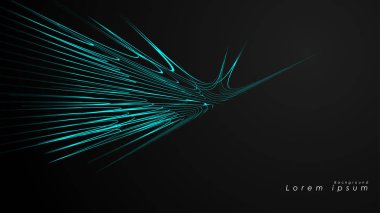 Dalgalı fütüristik mavi çizgilerin soyut arka planı