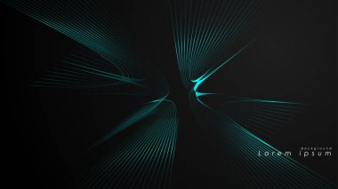 Dalgalı fütüristik mavi çizgilerin soyut arka planı