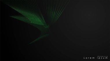 Dalgalı fütüristik yeşil çizgilerin soyut arka planı