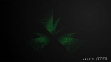 Dalgalı fütüristik yeşil çizgilerin soyut arka planı