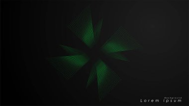 Dalgalı fütüristik yeşil çizgilerin soyut arka planı