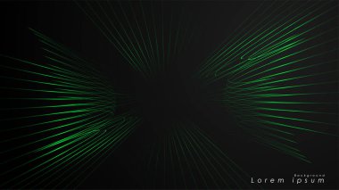 Dalgalı fütüristik yeşil çizgilerin soyut arka planı