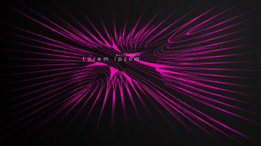 Dalgalı fütüristik pembe çizgilerin soyut arka planı.