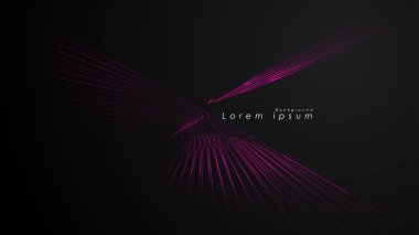 Dalgalı fütüristik pembe çizgilerin soyut arka planı.