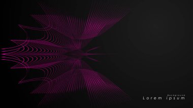Dalgalı fütüristik pembe çizgilerin soyut arka planı.
