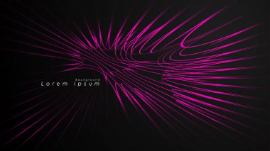 Dalgalı fütüristik pembe çizgilerin soyut arka planı.