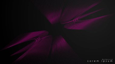 Dalgalı fütüristik pembe çizgilerin soyut arka planı.