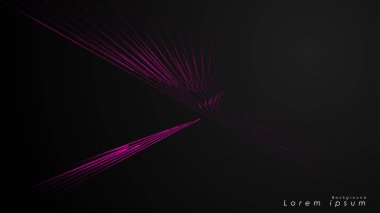 Dalgalı fütüristik pembe çizgilerin soyut arka planı.