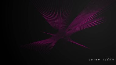 Dalgalı fütüristik pembe çizgilerin soyut arka planı.