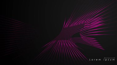 Dalgalı fütüristik pembe çizgilerin soyut arka planı.